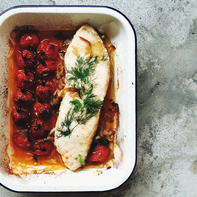 Baked Cod with Tomatoes