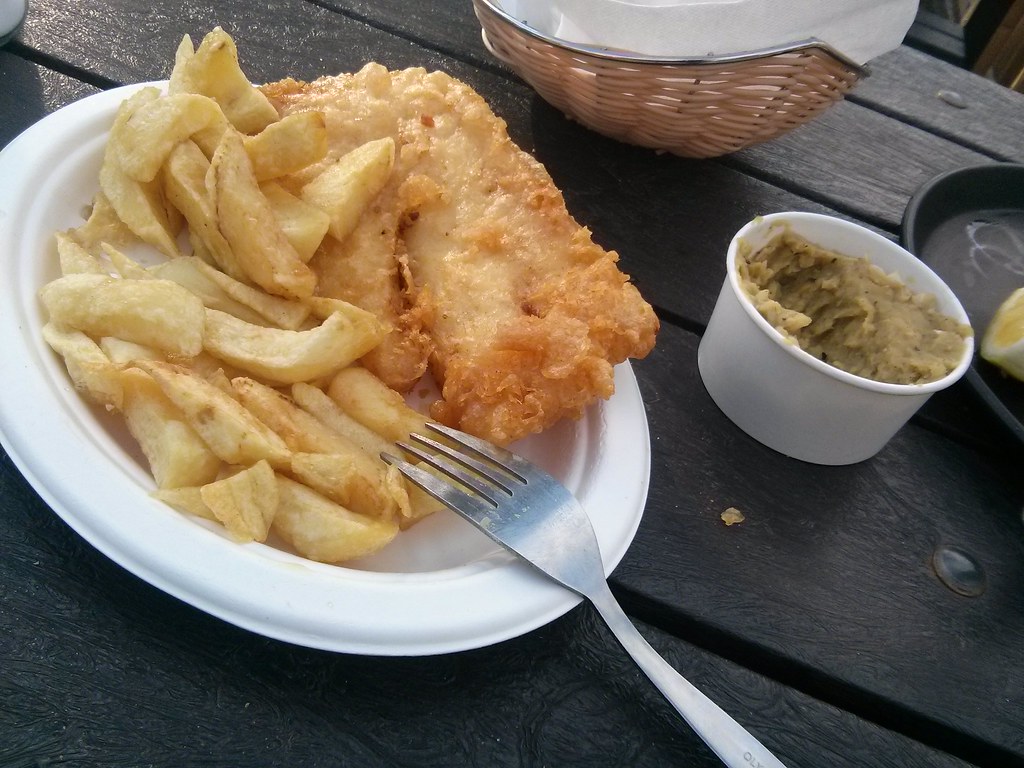 Fish Supper at the Real Food Café in Tyndrum
