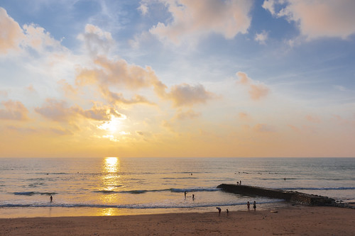 sunset sun france sol beach surf playa explore puestadesol francia breakwater espigon landas