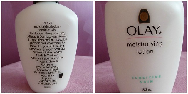 australian beauty review ausbeautyreview blog blogger aussie olay moisturising facial lotion sensitive skin pretty soft supple hydrating priceline drugstore skincare affordable favorite smooth