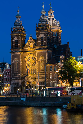 Amsterdam, Netherlands At Night