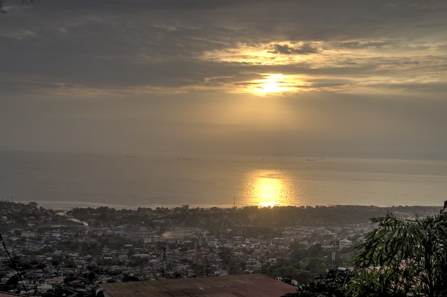 Freetown sunset in HDR