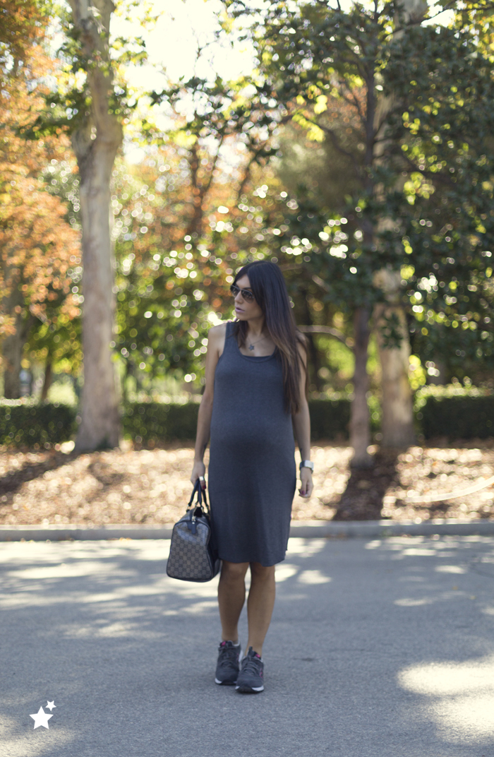 street style barbara crespo greys midi H&M dress el retiro fashion blogger outfit blog de moda