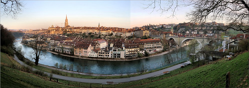 switzerland bern panorama sunrise river city inexplore