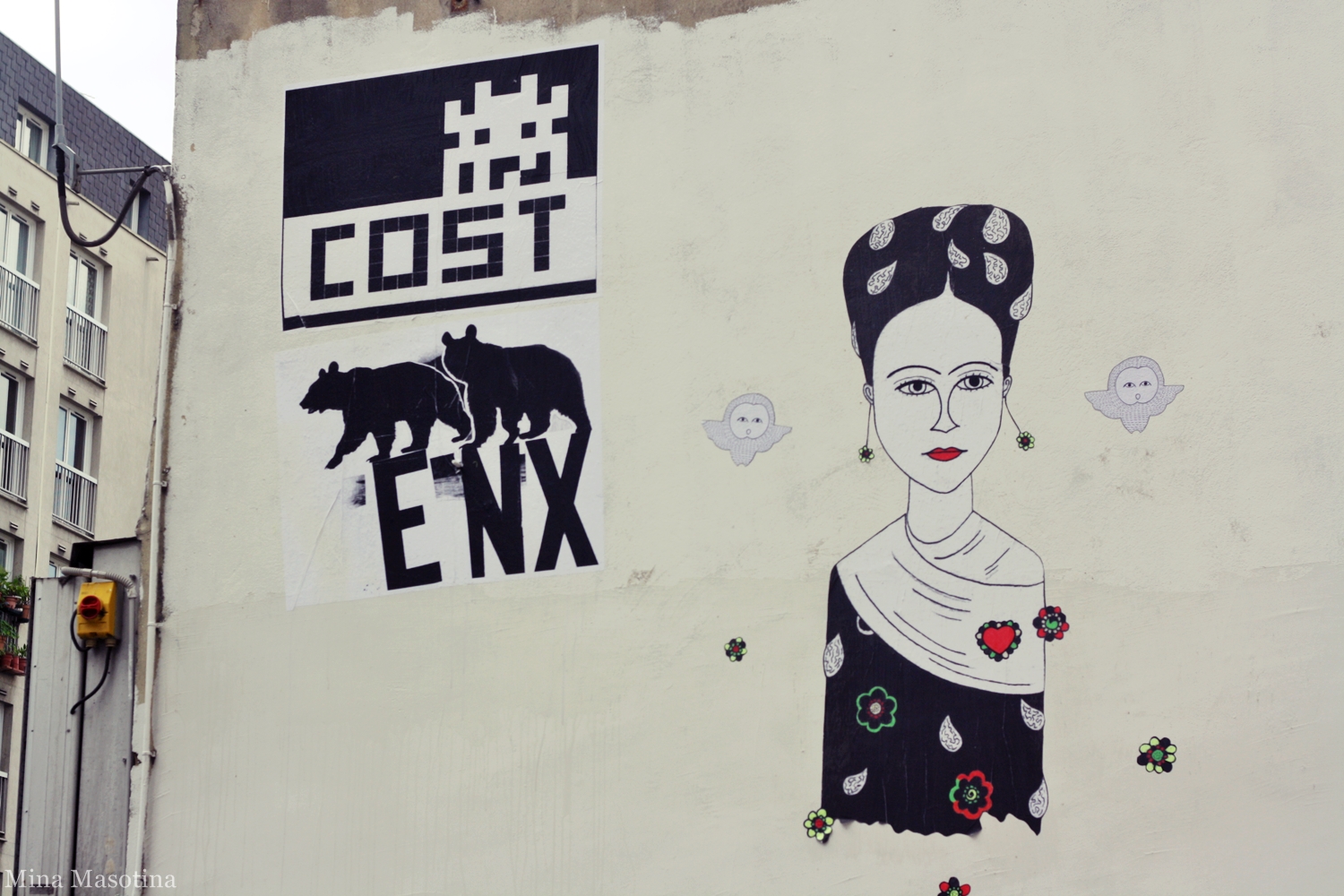 Street art (by Invader, Cost, ENX & Fred Le Chevalier)
