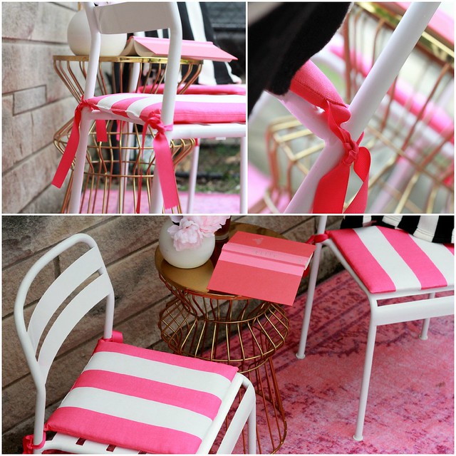 how to make diy patio chair cushions via Kristina J blog