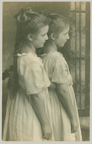 Two girls in profile