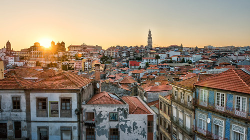 sunset rooftop portugal landscape golden cityscape no porto hour sunburst hdr 2014 nohdr