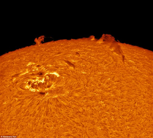 The sun's boiling surface