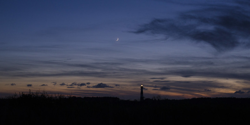 Bodie Island Lighthouse and Moon