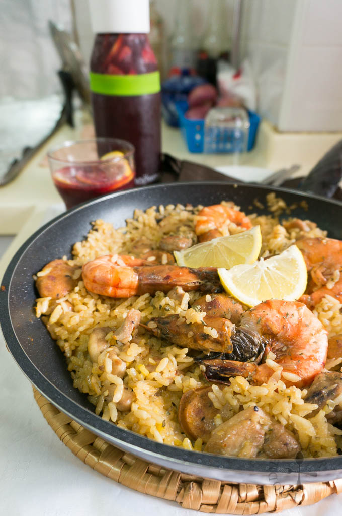 Chicken Chorizo And Prawn Paella