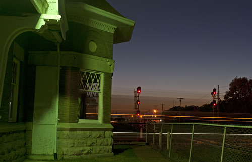 railroad sunset station train streak dusk rail signal csx csxtransportation