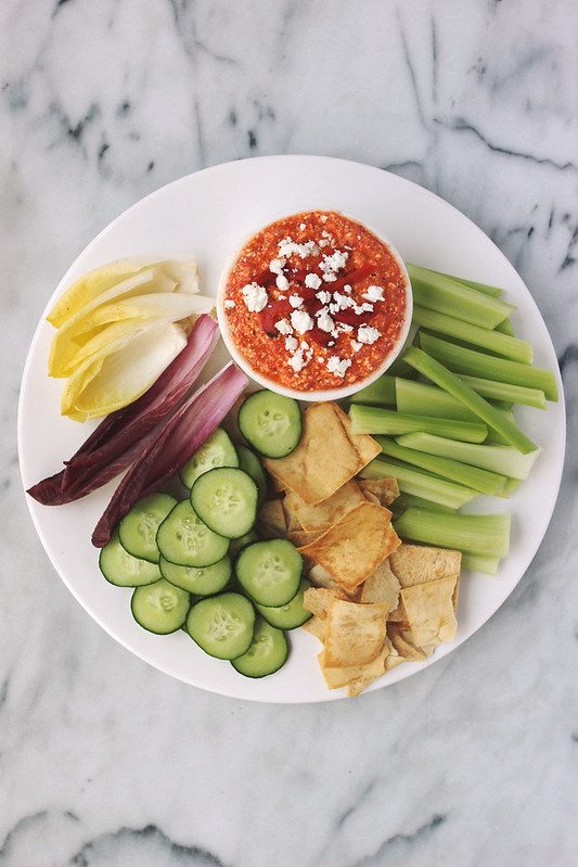 Roasted Red Pepper and Feta Dip (Htipiti)