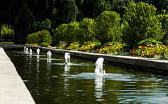 Fountains along the path