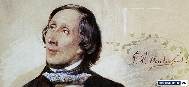 A portrait of Hans Christian Andersen by Karl Hartmann.