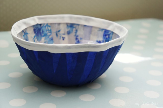 diy challenge fabric bowls