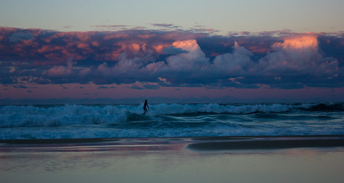 sunset seascape beach surfer australia burleighheads allieca