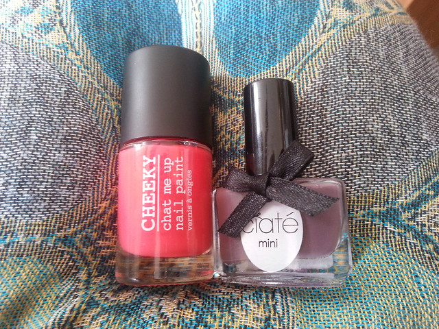 NOTD Ciate Fade to Griege and Cheeky Chat Me Up Nail Paint Tongue and Cheek
