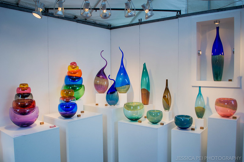 st louis art fair glass vase