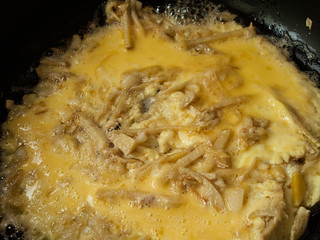 0021 麻油姜丝煎蛋 , Sesame Oil Omelette with julienne ginger