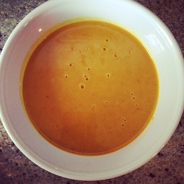 Day 8, #Whole30 - lunch (pumpkin curry soup)
