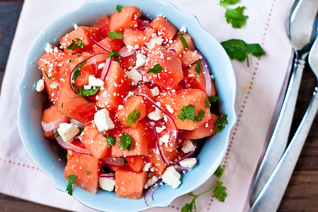 Watermelon Salad with Tequila Lime Vinaigrette