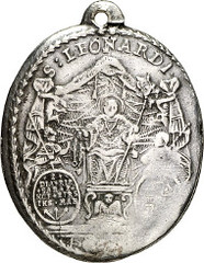 St. Leonard of Noblat. Silver pendant obverse