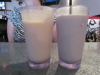 Peanut Butter and Blueberry milkshakes at Downbeat Diner