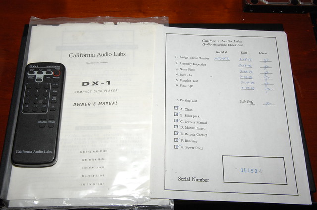 CD Player CALIFORNIA AUDIO LABS DX-1