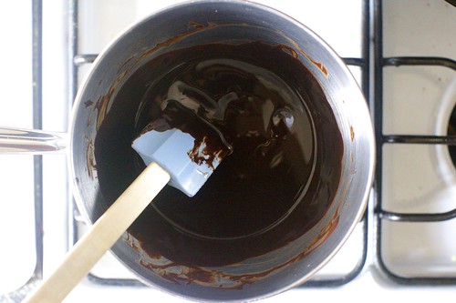 melt the chocolate and butter