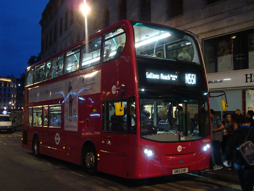 Tower Transit DN33793 on Route N551, Charing Cross Station