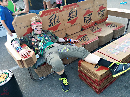 tOkK trip-trip:San Diego CHAOS CONUNDRUM 2014 ::  "PIZZA HUT" TMNT INERACTIVE ZONE ; Tokka on PIZZA HUT BOX COUCH