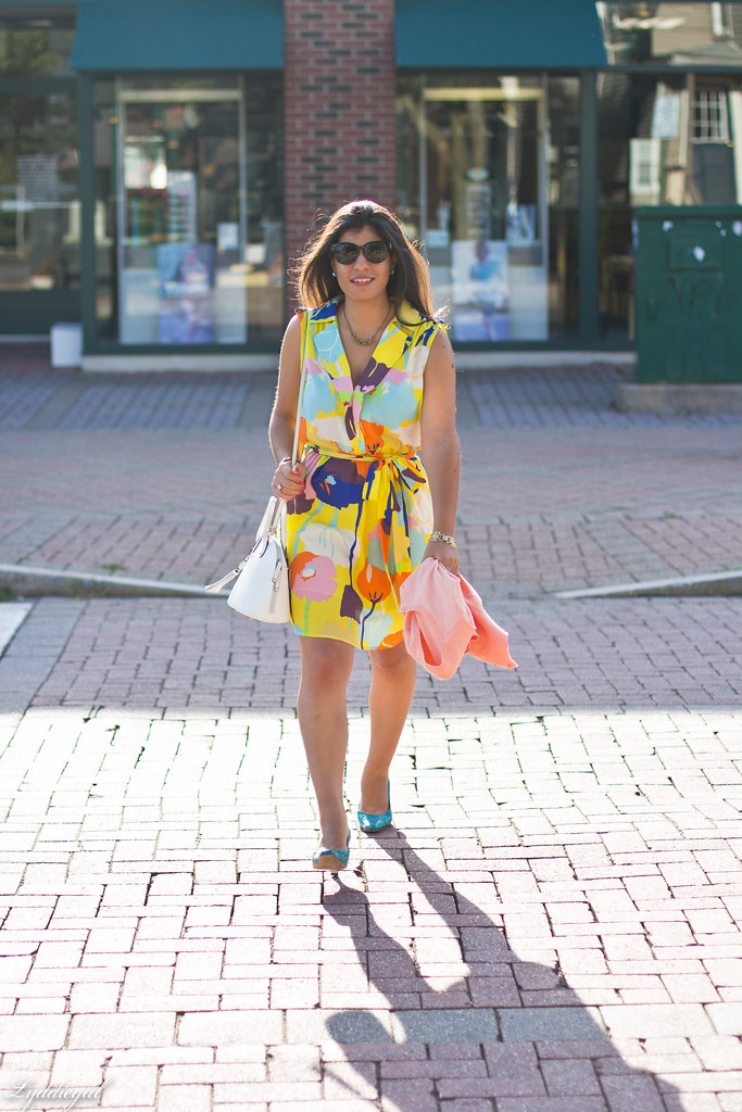 bright floral print dress, turquoise pumps-8.jpg