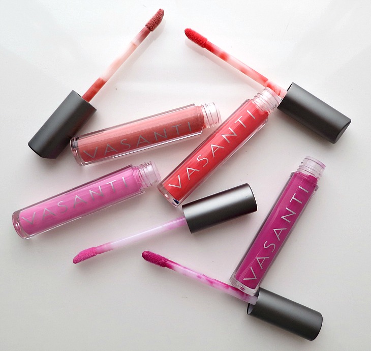 Vasanti-Cosmetics-LipShine-Group, vasanti cosmetics lipshines, lip glosses, Canadian brand