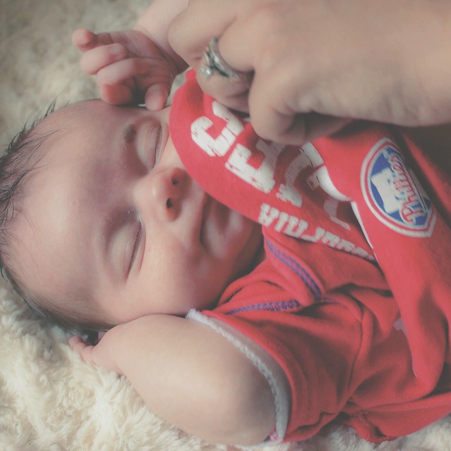 Baby in Phillies Gear