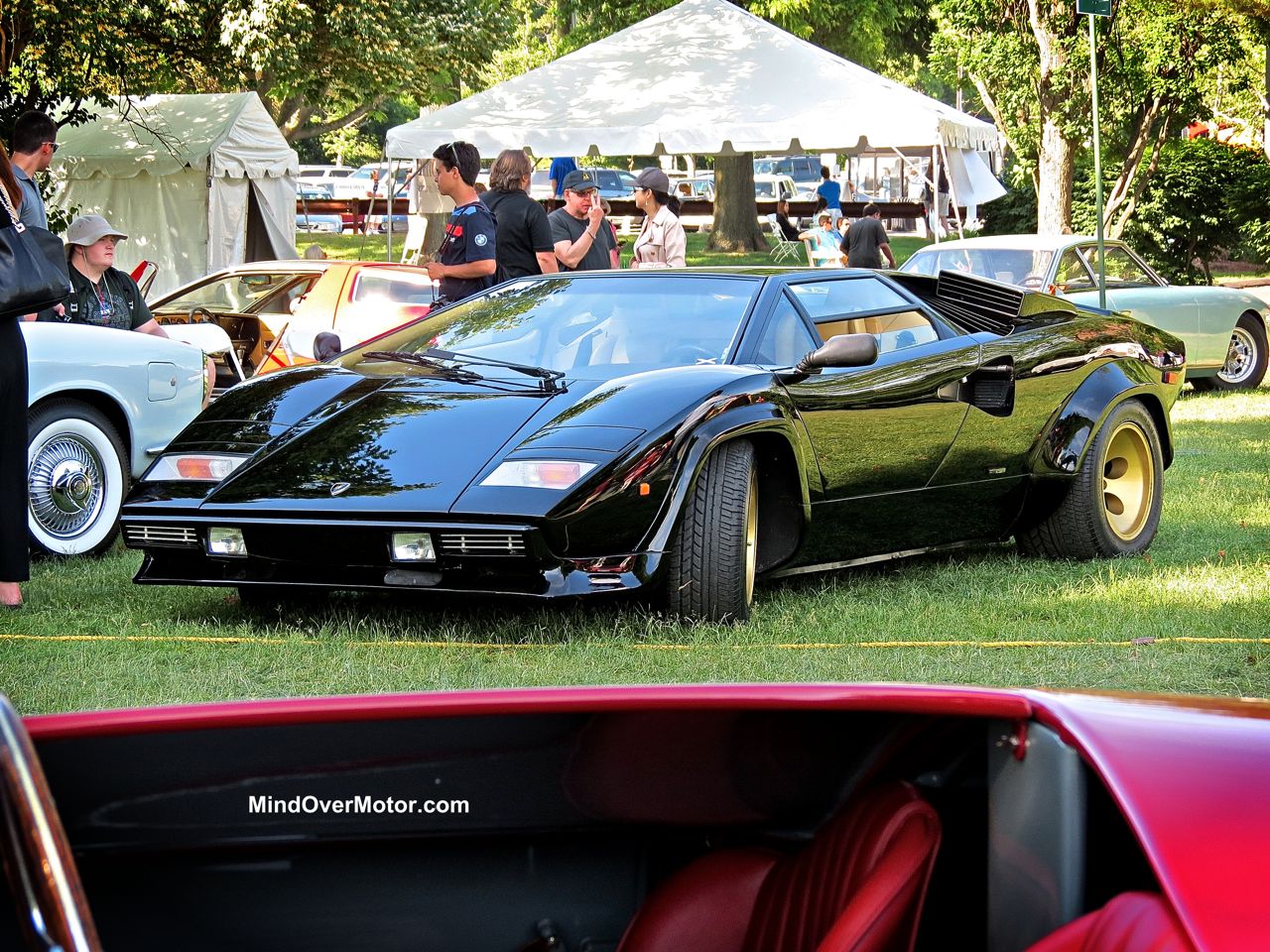 Black Lamborghini Countach at the Greenwich Concours