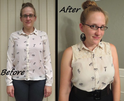 Circus Blouse Refashion - Before & After