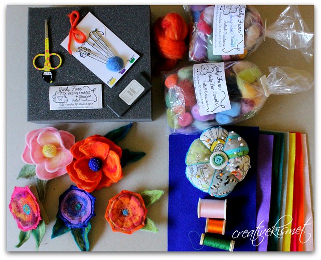 Needle Felted Flowers Tutorial by Regina Lord
