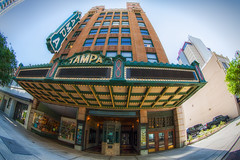Tampa Theatre Building Fisheye Closeup Merge