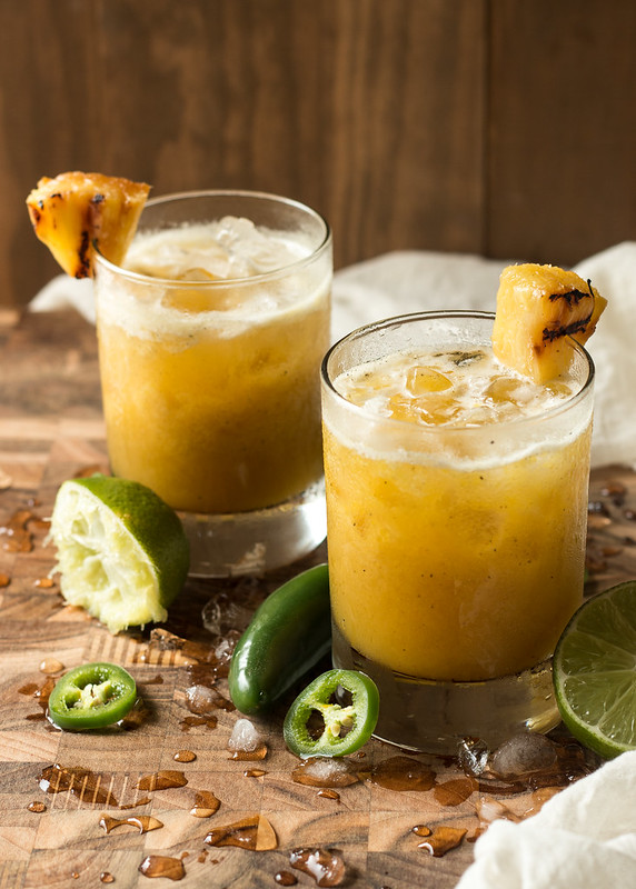 Grilled Pineapple & Jalapeno Mezcal Margarita | Will Cook For Friends