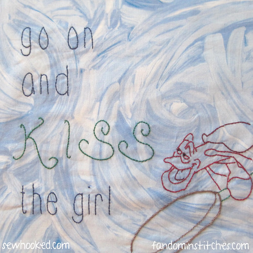 Kiss The Girl (embroidery)