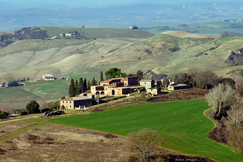 landscape hills tuscany nature farm acconadesert panorama cretesenesi cypress trees italy asciano clay agriculture