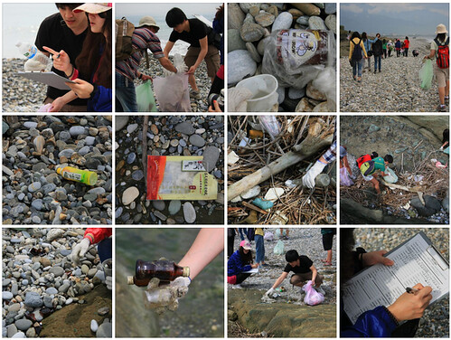 黑潮基金會辦理的海灘廢棄物監測活動。(台達基金會攝)