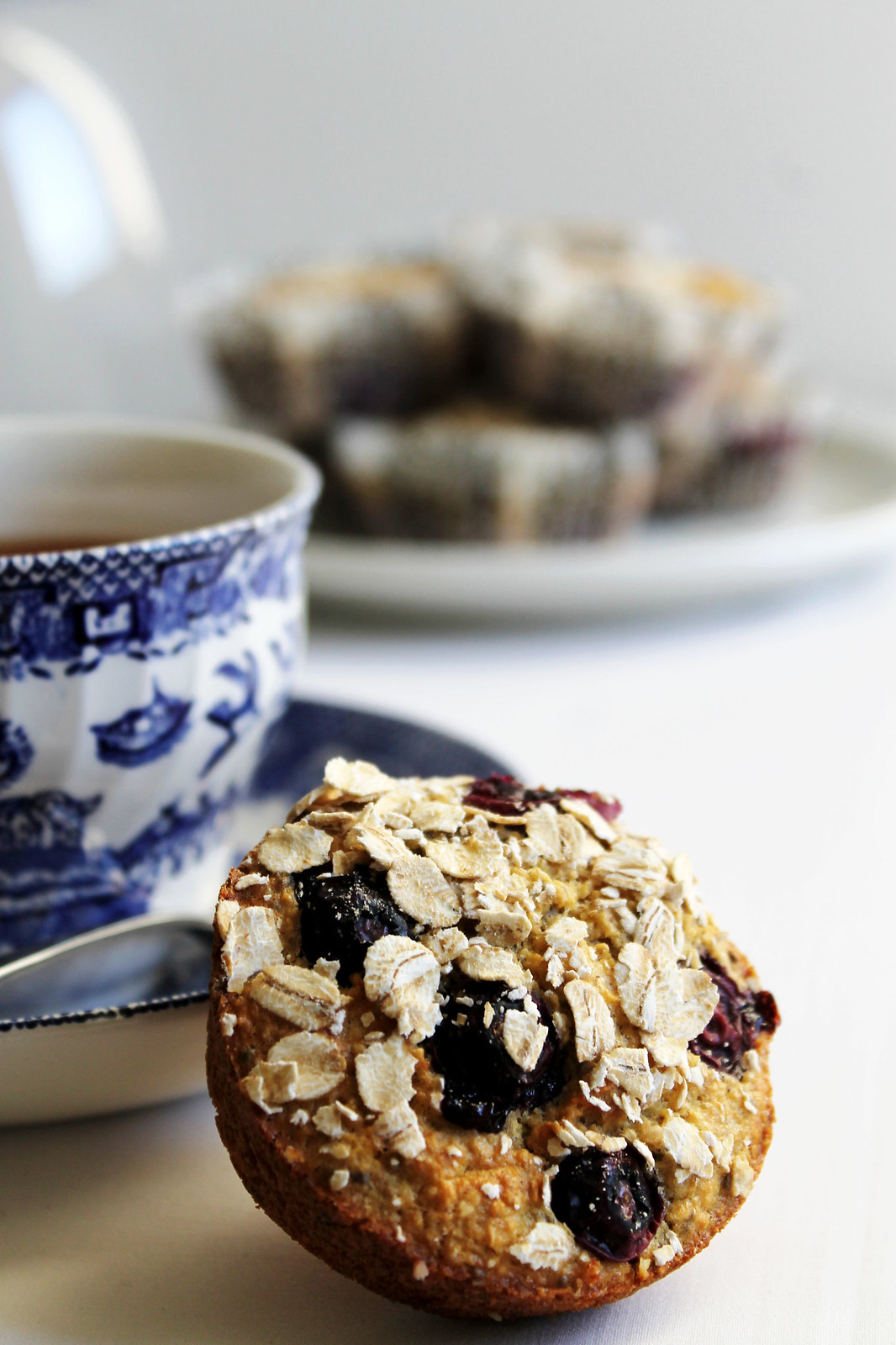 blueberry oat bran muffins with chia