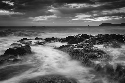 sunset bw canon bay is long exposure cornwall constantine 1855 40d