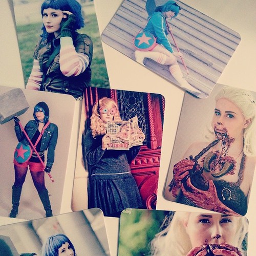 I got my Moo contact cards in for #AnimeFest and #DragonCon! Say hi and we can trade   I love collecting these little mini-prints of my cosplay friends, plus it makes it a lot easier to stay in contact after the con!