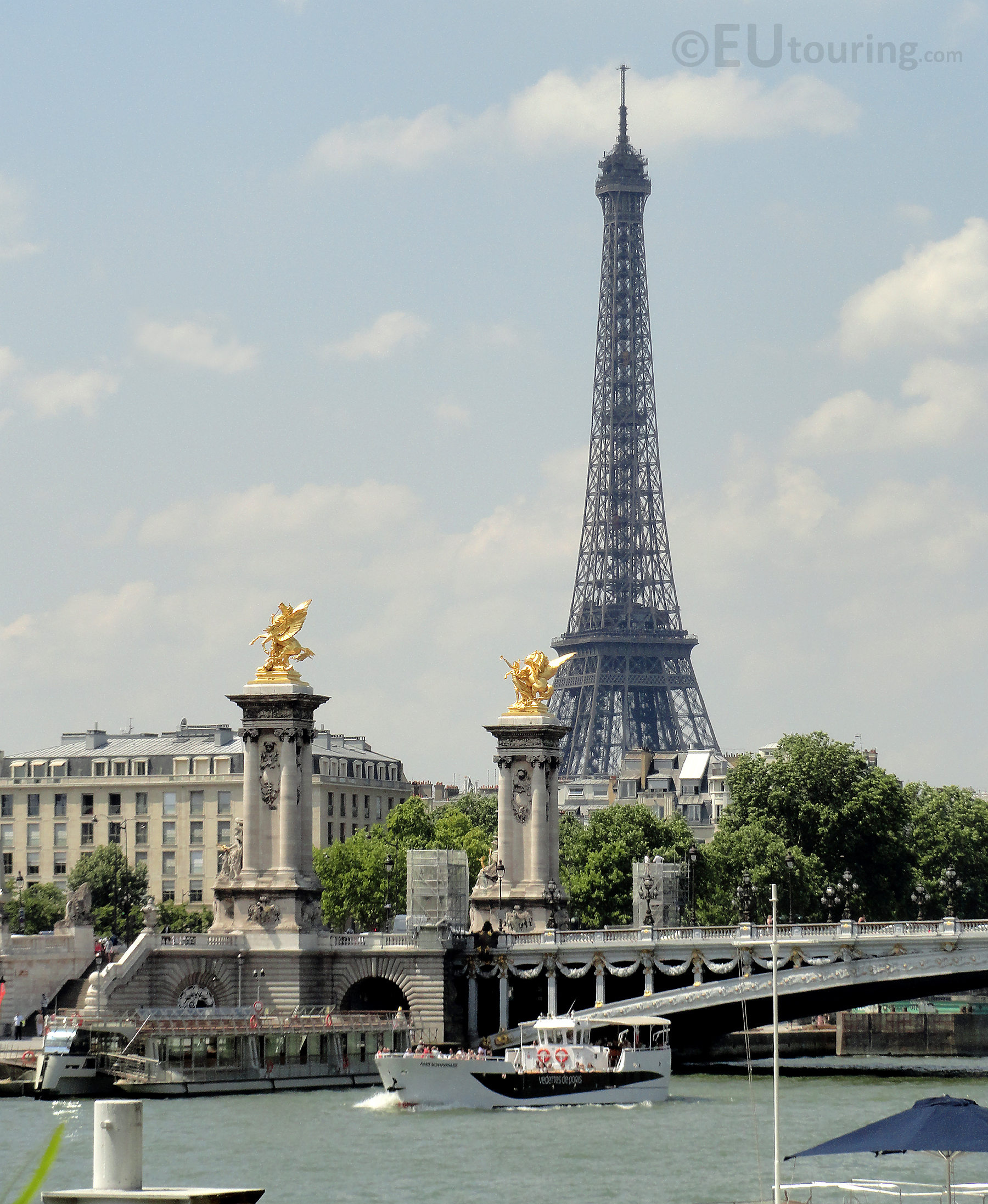 Pont Alexandre and distant Eiffel
