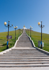 Stairway to stupa, Amarbayasgalant Monastery