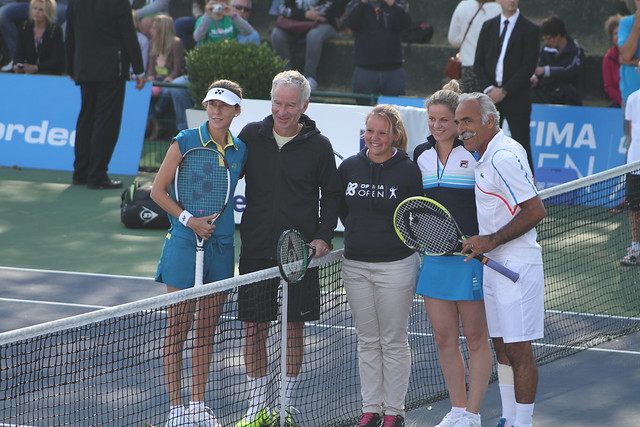 Monica Seles, John McEnroe, Kim Clijsters and Mansour Bahrami