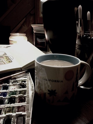 watercolor goodmorning teatime paintbrushes